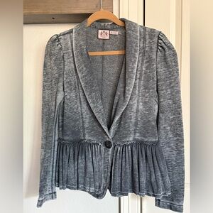 Juicy Couture Gray Women's Blazer with Peplum Detail